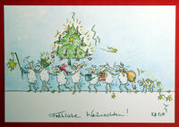 Weihnachtskarte Schafpolonaise